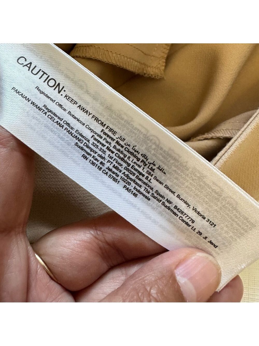 Ever New Melbourne Mila D-Ring Beige Wide-Leg Women's Pants - Picture 15 of 16